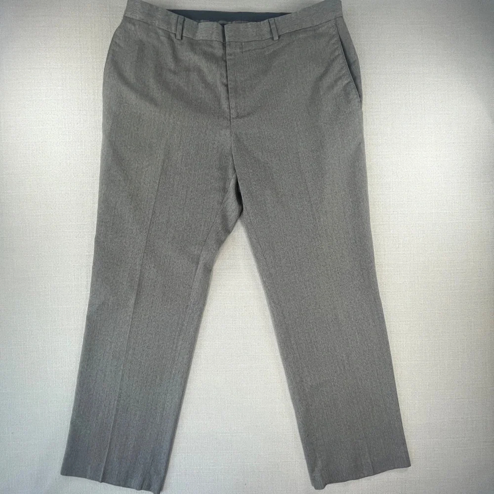 Banana Republic Dress Pants Men 38x32 Brown Taupe Tailored Slim Fit Herringbone